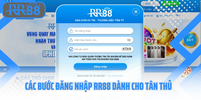 Các bước đăng nhập RR88 dành cho tân thủ