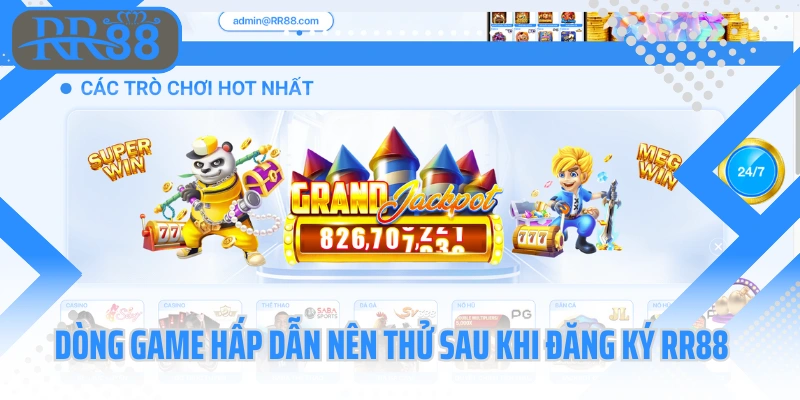 Các dòng game hấp dẫn nên thử sau khi đăng ký RR88